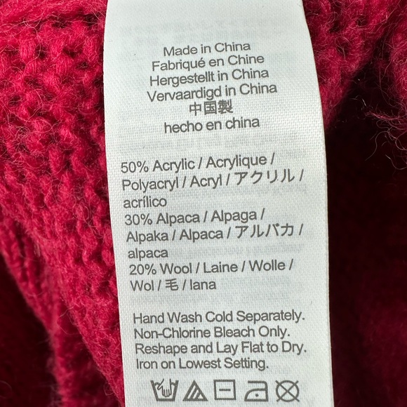 NWT J. Crew Button-shoulder crewneck sweater Size Small - Raspberry Red - Picture 4 of 6